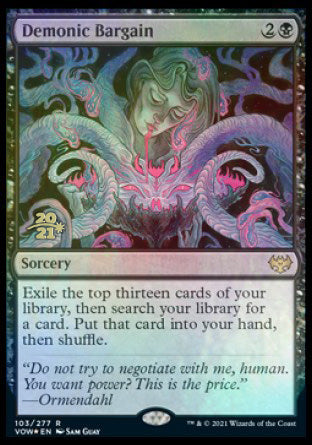 Demonic Bargain [Innistrad: Crimson Vow Prerelease Promos] | Good Games Morley
