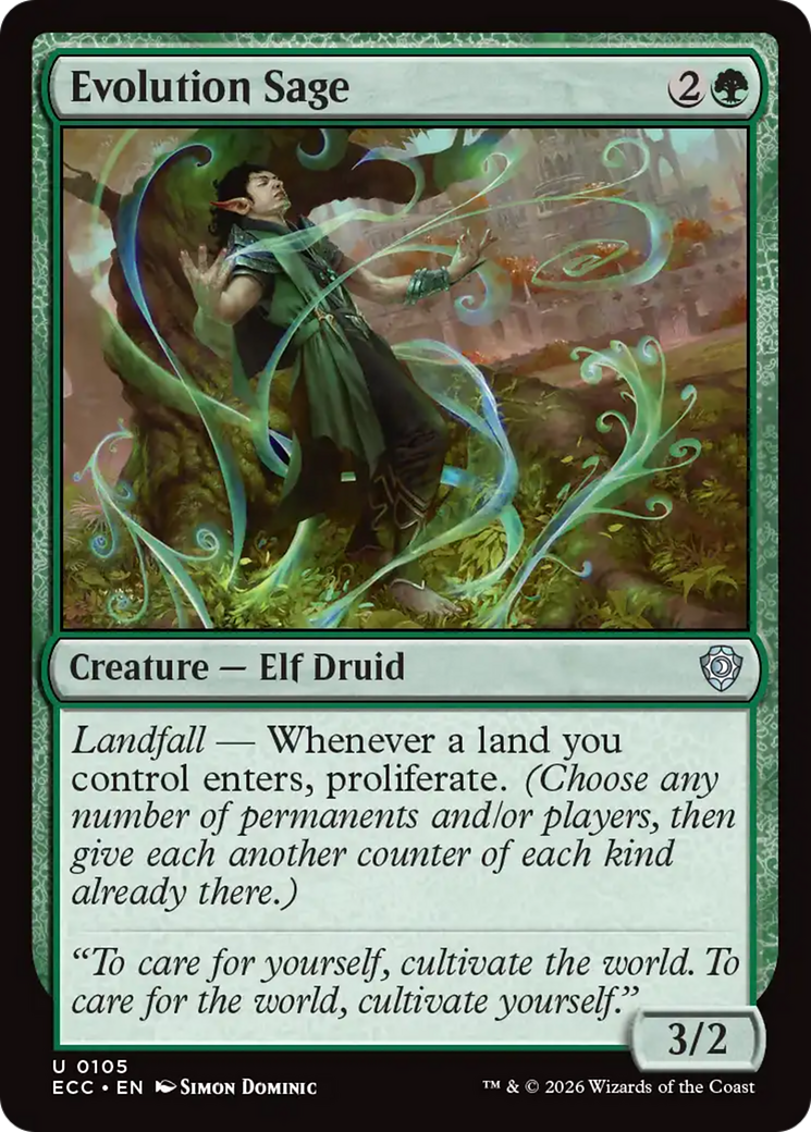 Evolution Sage [Lorwyn Eclipsed Commander] | Good Games Morley
