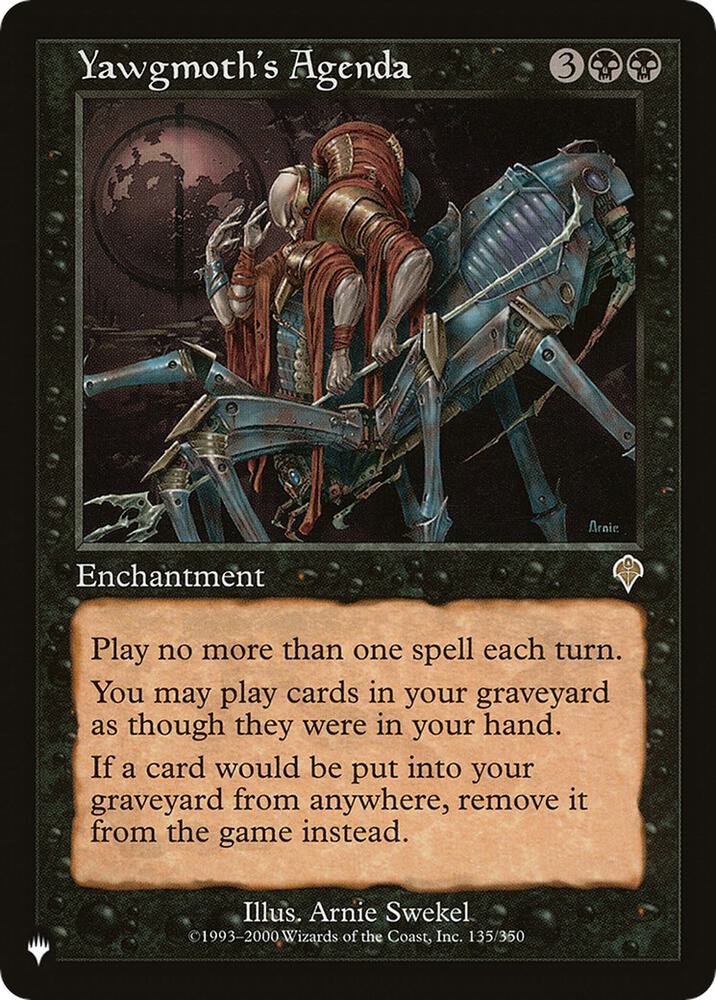 Yawgmoths Agenda INV-135/5075 (The List Reprints)  | Good Games Morley
