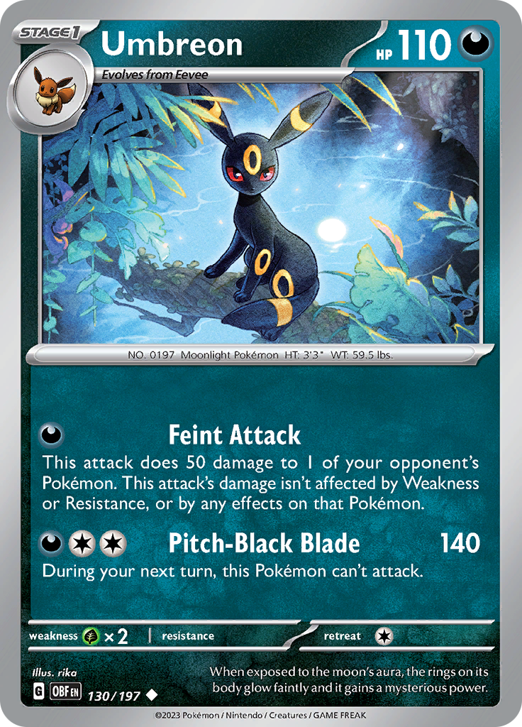 Umbreon (130/197) [Scarlet & Violet: Obsidian Flames] | Good Games Morley