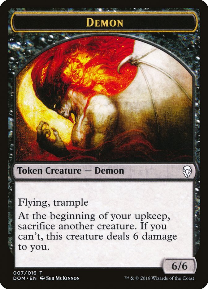 Demon Token [Dominaria Tokens] | Good Games Morley