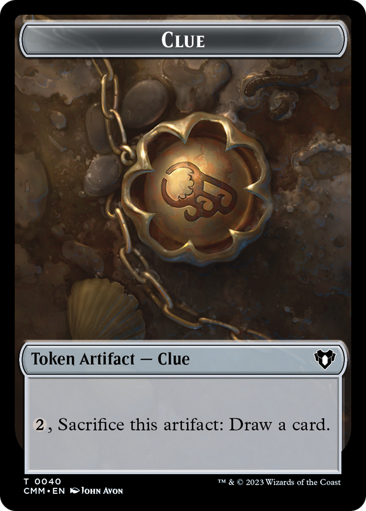 Clue // Emblem - Teferi, Temporal Archmage Double-Sided Token [Commander Masters Tokens] | Good Games Morley