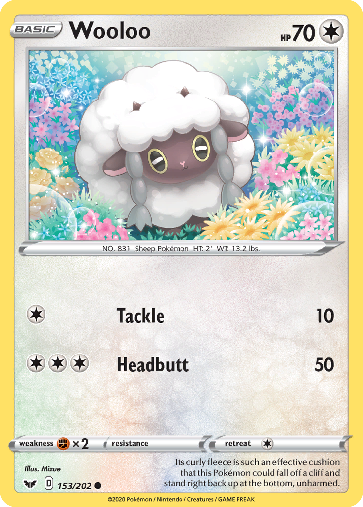 Wooloo (153/202) [Sword & Shield: Base Set] | Good Games Morley