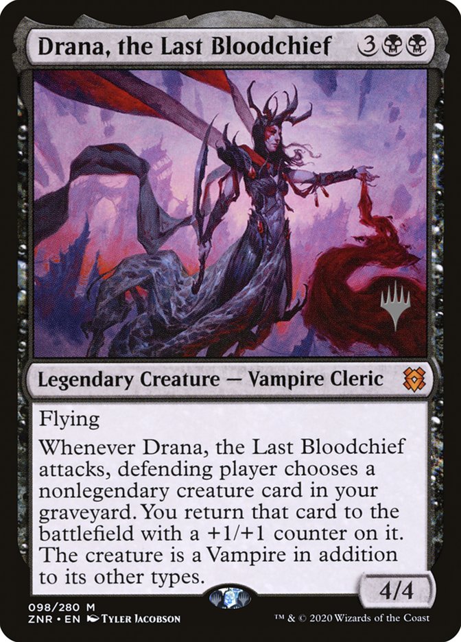 Drana, the Last Bloodchief (Promo Pack) [Zendikar Rising Promos] | Good Games Morley