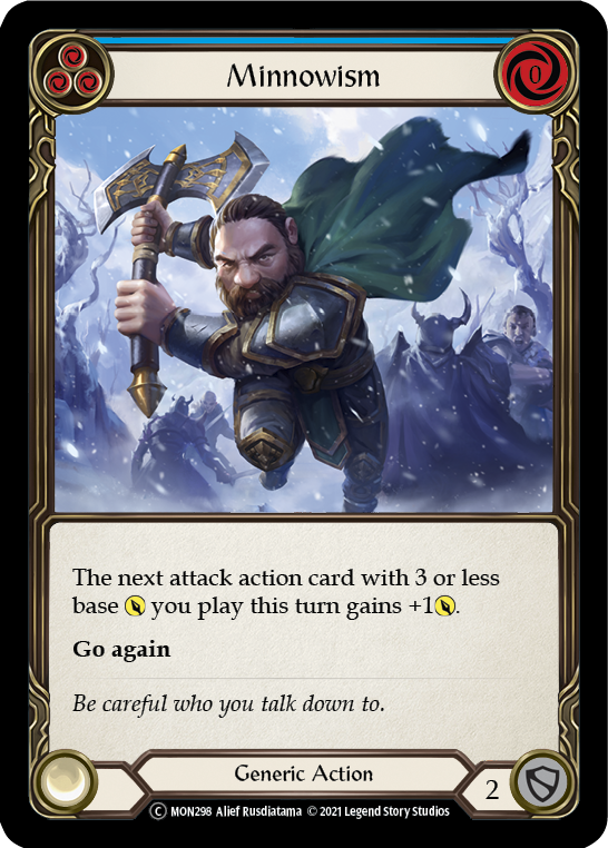 Minnowism (Blue) [U-MON298-RF] (Monarch Unlimited)  Unlimited Rainbow Foil | Good Games Morley
