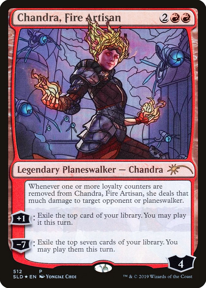 Chandra, Fire Artisan (Stained Glass) [Secret Lair Drop Promos] | Good Games Morley