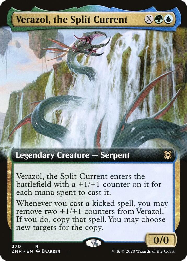 Verazol, the Split Current 370/280 (Zendikar Rising)  - Extended Art Foil | Good Games Morley
