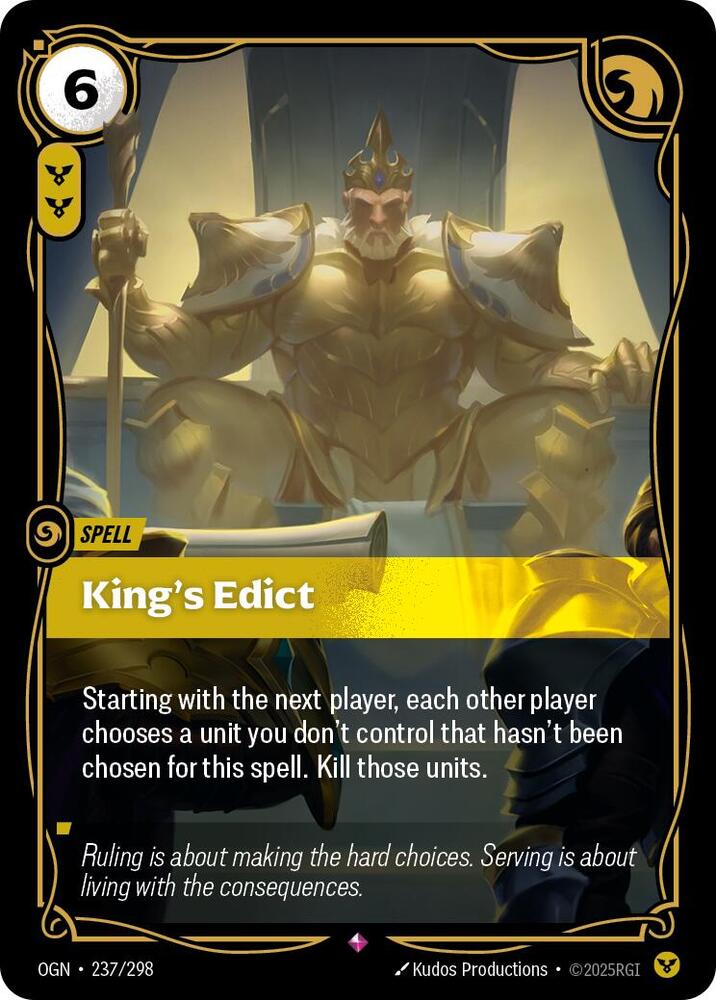 King's Edict 237/298 (Origins)  - Foil | Good Games Morley