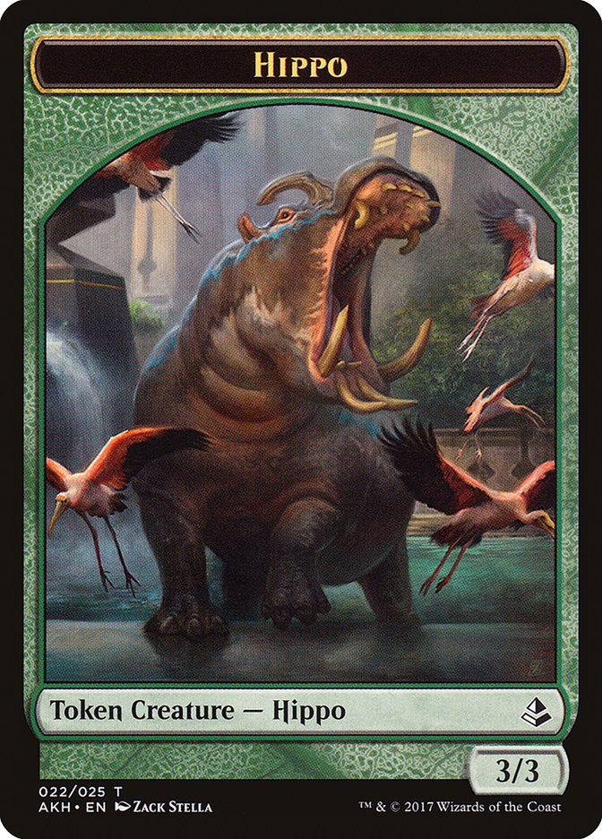 Aven Wind Guide // Hippo Double-Sided Token [Amonkhet Tokens] | Good Games Morley