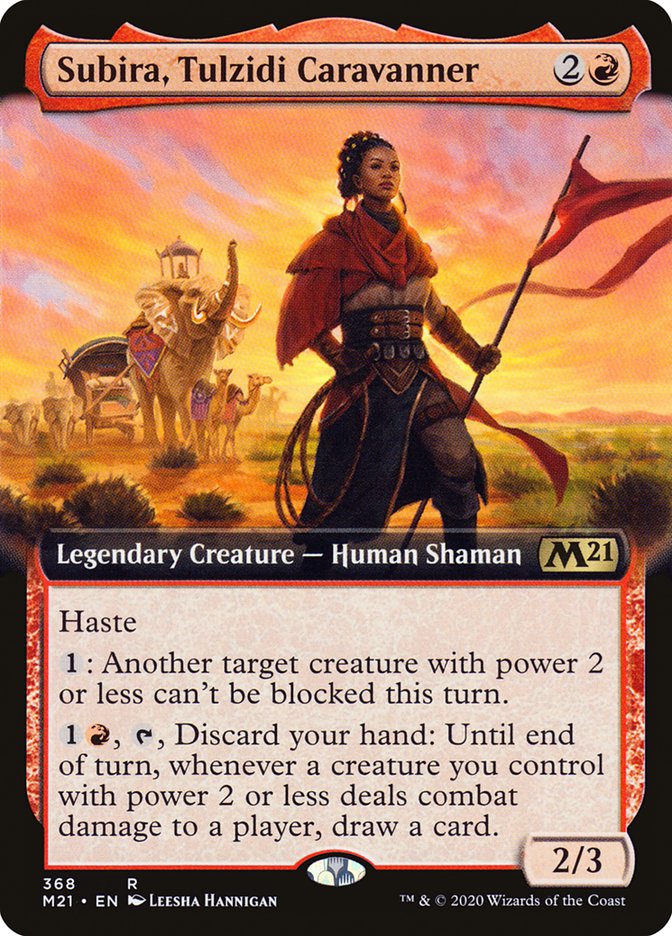 Subira, Tulzidi Caravanner (Extended Art) [Core Set 2021] | Good Games Morley