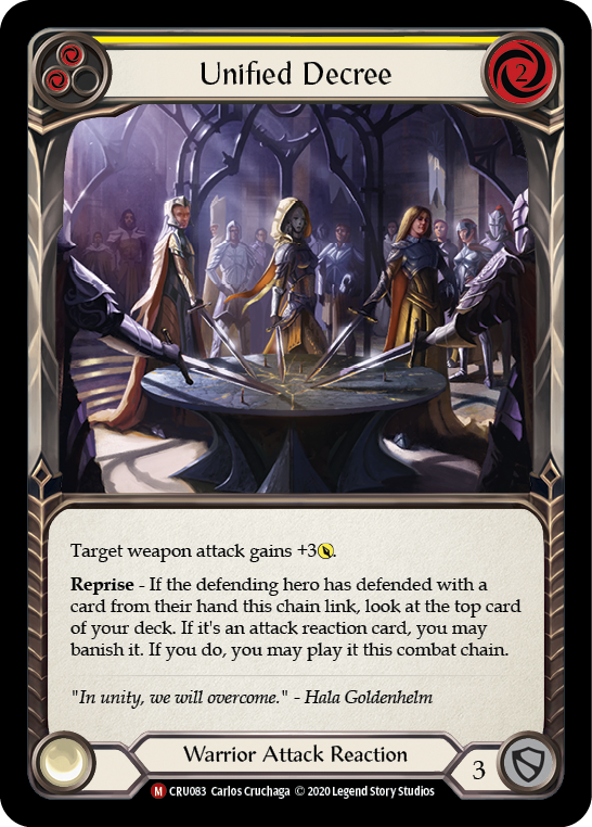 Unified Decree [CRU083] (Crucible of War)  1st Edition Rainbow Foil | Good Games Morley