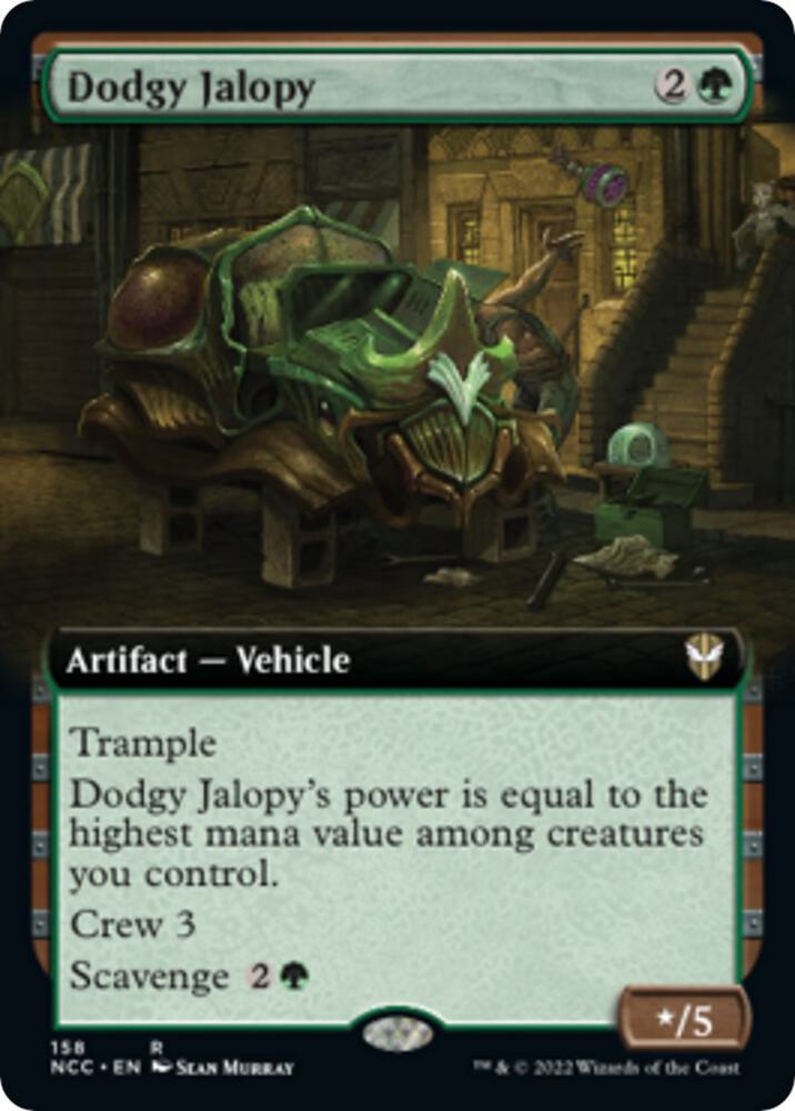 Dodgy Jalopy Extended Art 158 (Commander: Streets of New Capenna)  | Good Games Morley