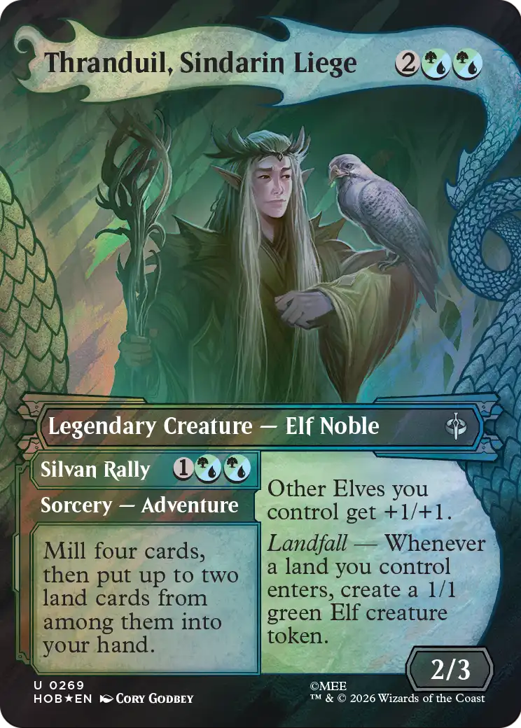 Thranduil, Sindarin Liege (Showcase) (Surge Foil) [The Hobbit] | Good Games Morley