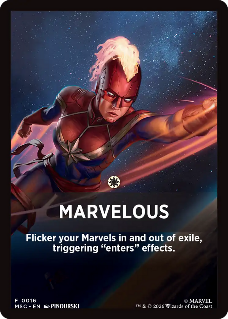 Marvelous Theme Card [Marvel Super Heroes Commander] | Good Games Morley