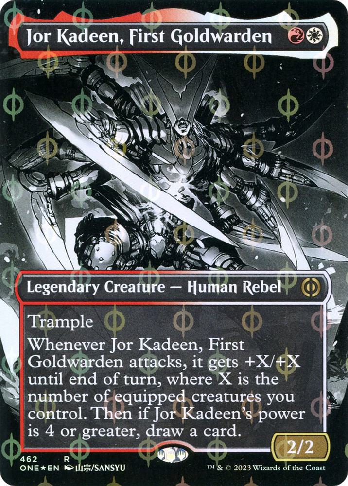 Jor Kadeen, First Goldwarden 462/271 (Phyrexia: All Will Be One)  - Borderless Compleat Foil | Good Games Morley