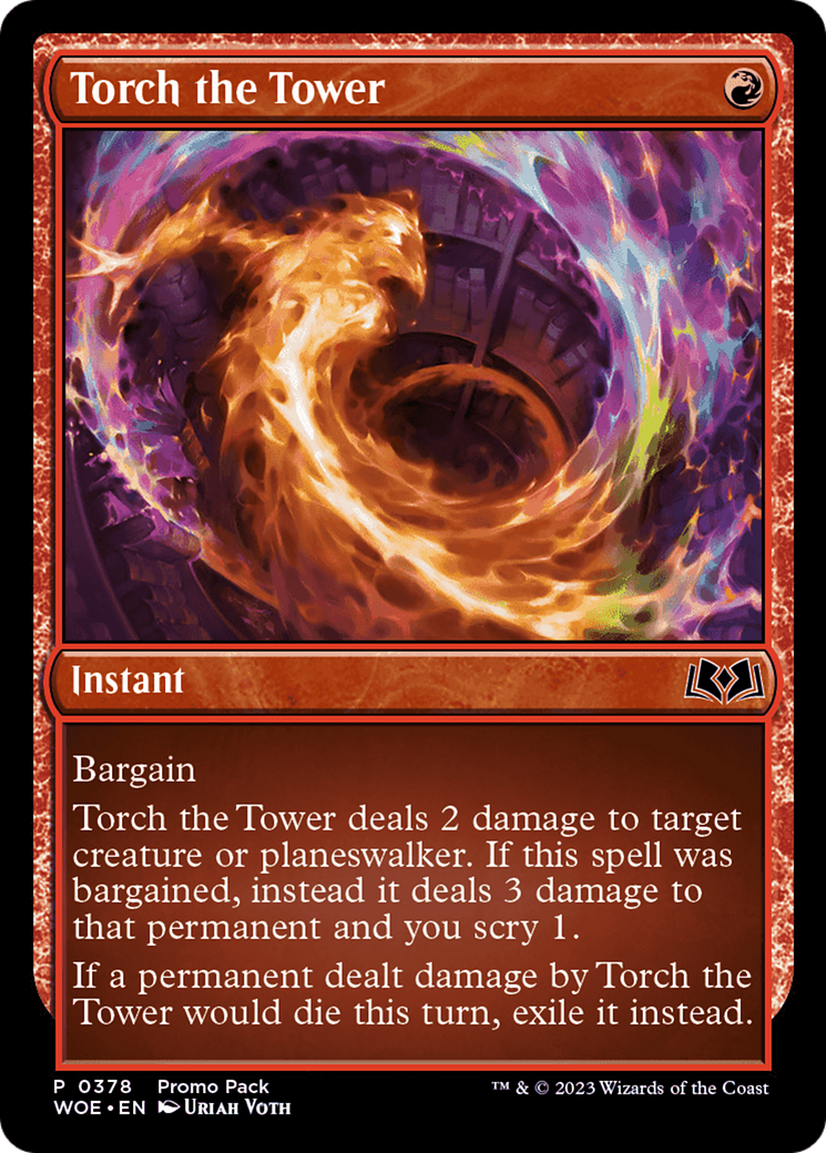 Torch the Tower (Promo Pack) [Wilds of Eldraine Promos] | Good Games Morley