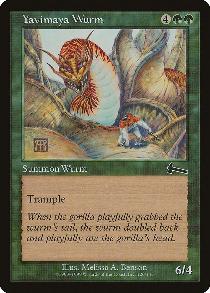 Yavimaya Wurm 120/143 (Urza's Legacy)  - Foil | Good Games Morley