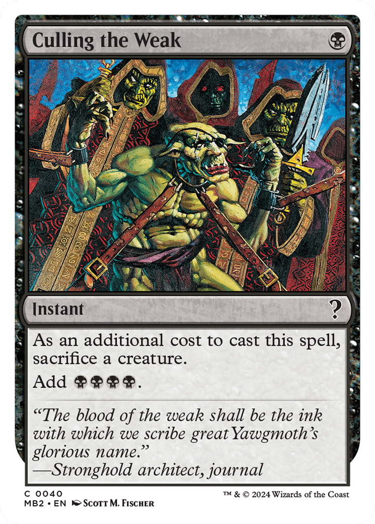 Culling the Weak (White Border) [Mystery Booster 2] | Good Games Morley
