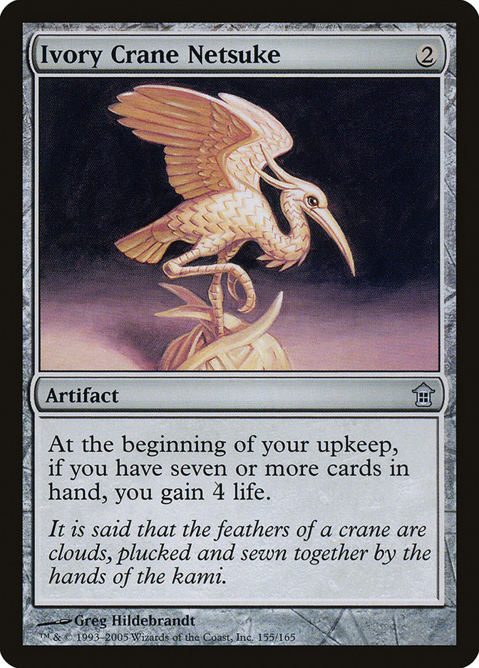 Ivory Crane Netsuke [Saviors of Kamigawa] | Good Games Morley
