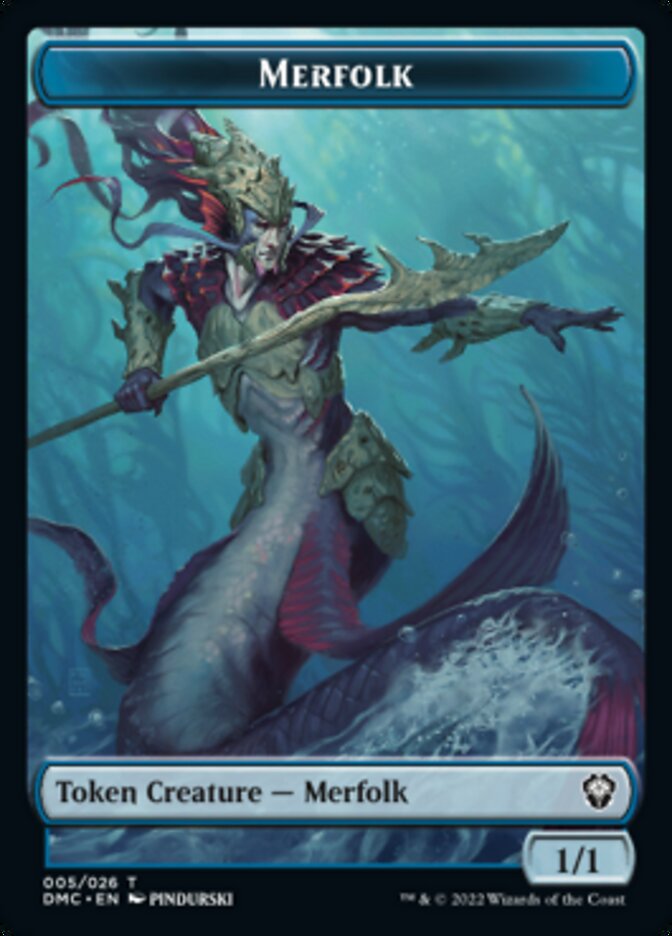 Saproling // Merfolk Double-Sided Token [Dominaria United Tokens] | Good Games Morley