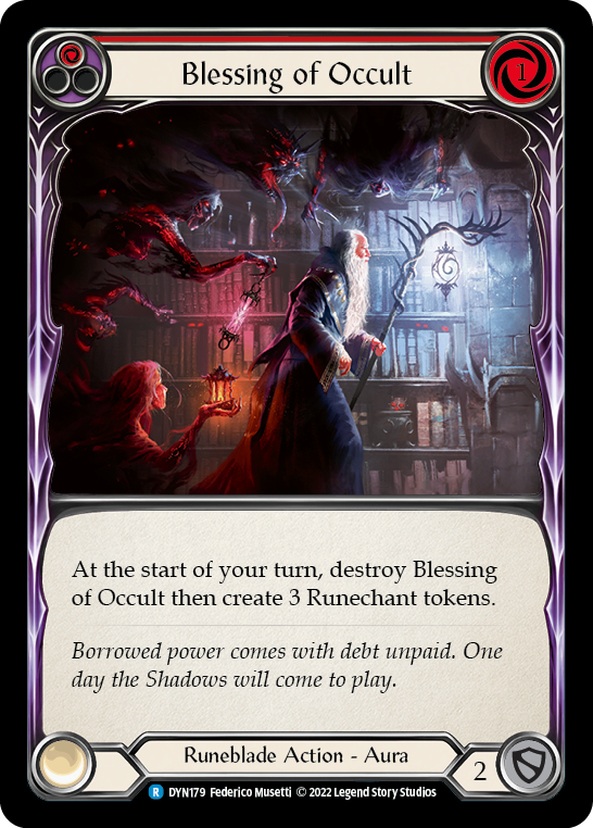 Blessing of Occult (Red) [DYN179] (Dynasty)  Rainbow Foil | Good Games Morley