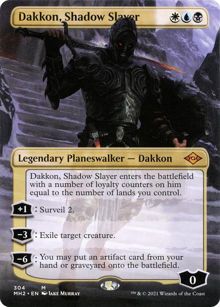 Dakkon Shadow Slayer Borderless 304 (Modern Horizons 2)  - Foil | Good Games Morley
