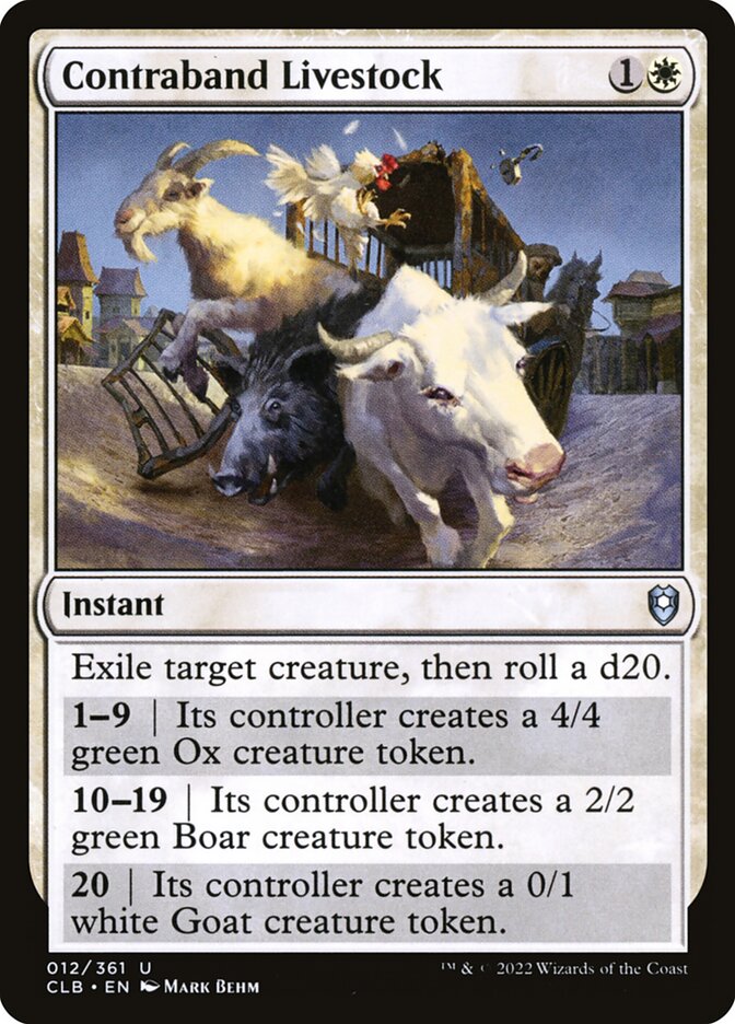 Contraband Livestock 12 (Commander Legends: Battle for Baldur's Gate)  | Good Games Morley
