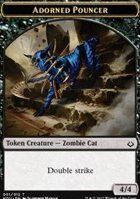 Adorned Pouncer // Warrior Double-Sided Token [Hour of Devastation Tokens] | Good Games Morley