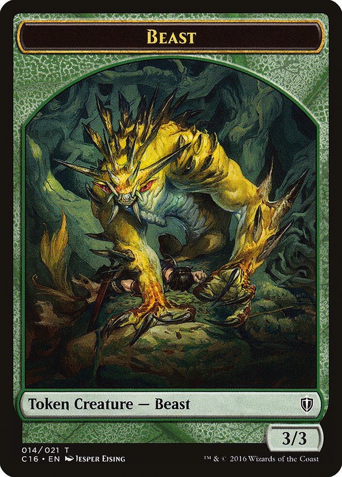 Beast // Ogre Double-Sided Token [Commander 2016 Tokens] | Good Games Morley
