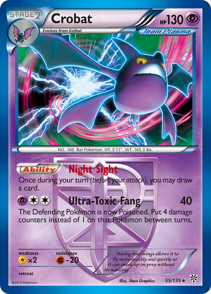 Crobat (55/135) [Black & White: Plasma Storm] | Good Games Morley