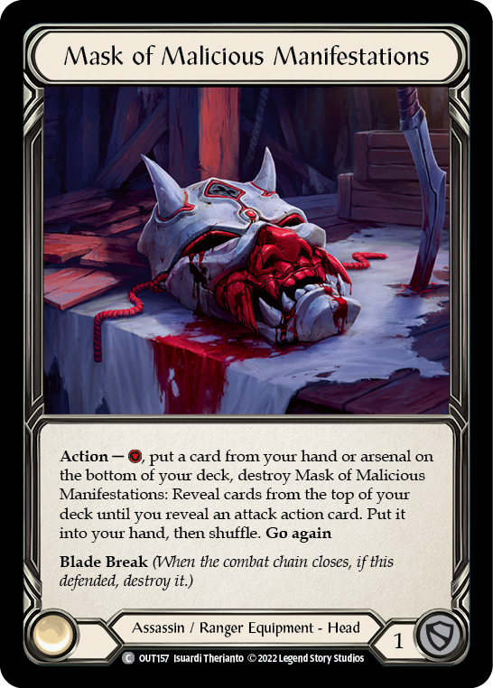 Mask of Malicious Manifestations [OUT157] (Outsiders)  Cold Foil | Good Games Morley