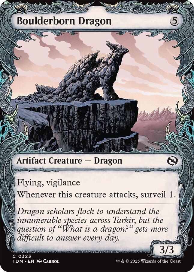 Boulderborn Dragon 323/291 (Tarkir: Dragonstorm)  - Showcase Foil | Good Games Morley