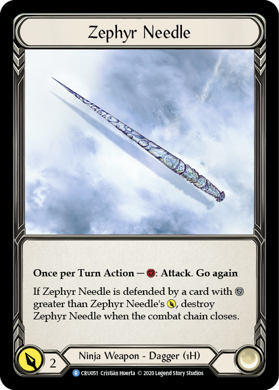 Zephyr Needle [CRU051] (Crucible of War)  1st Edition Cold Foil | Good Games Morley