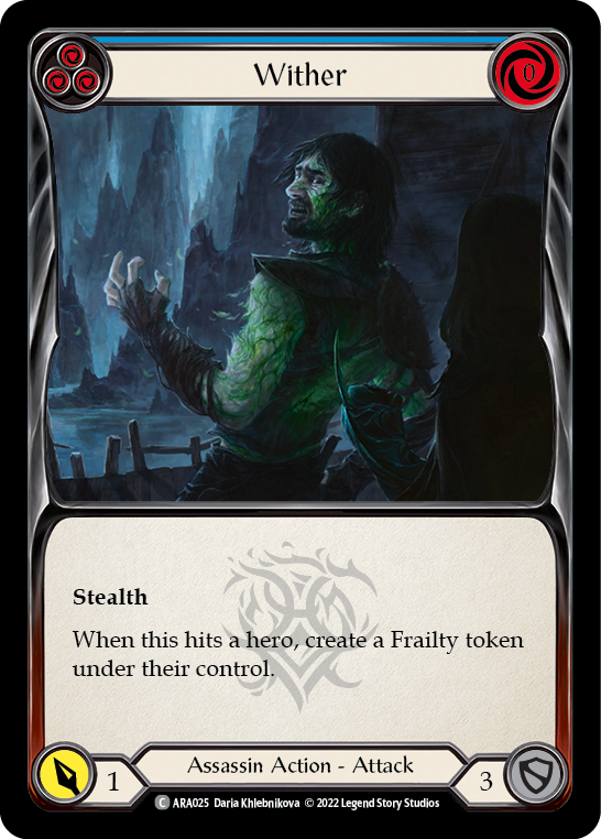 Wither (Blue) [ARA025] (Outsiders Arakni Blitz Deck) | Good Games Morley