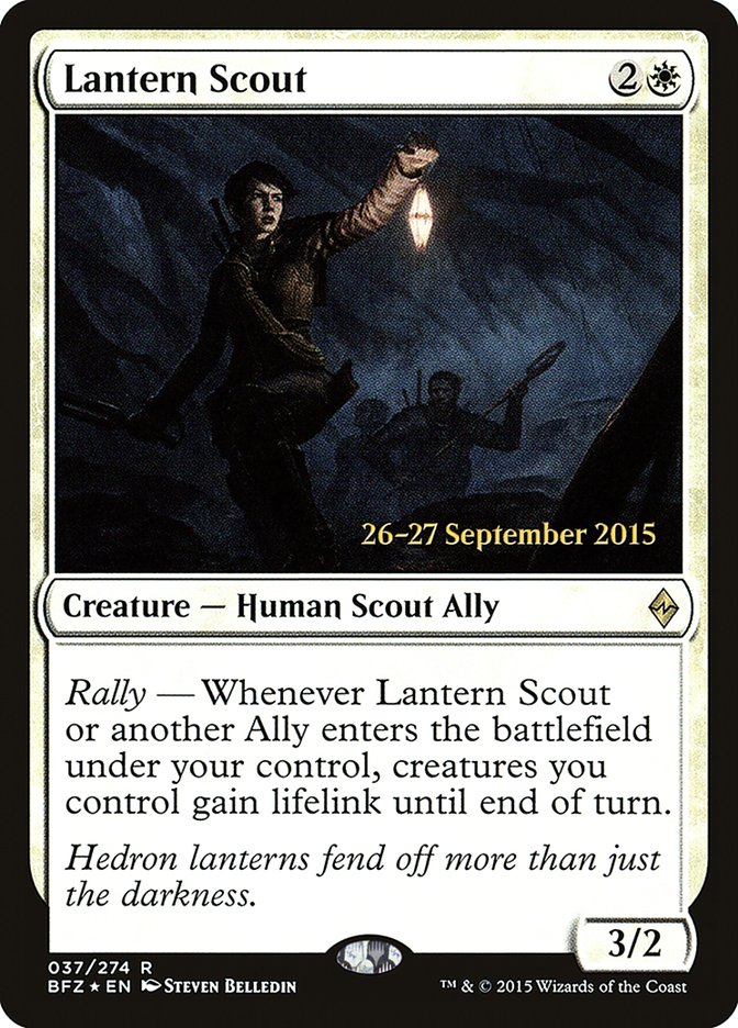 Lantern Scout [Battle for Zendikar Prerelease Promos] | Good Games Morley