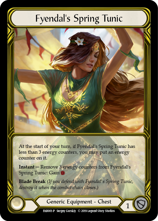 Fyendal's Spring Tunic [FAB001-P] (Promo)  1st Edition Cold Foil - Golden | Good Games Morley