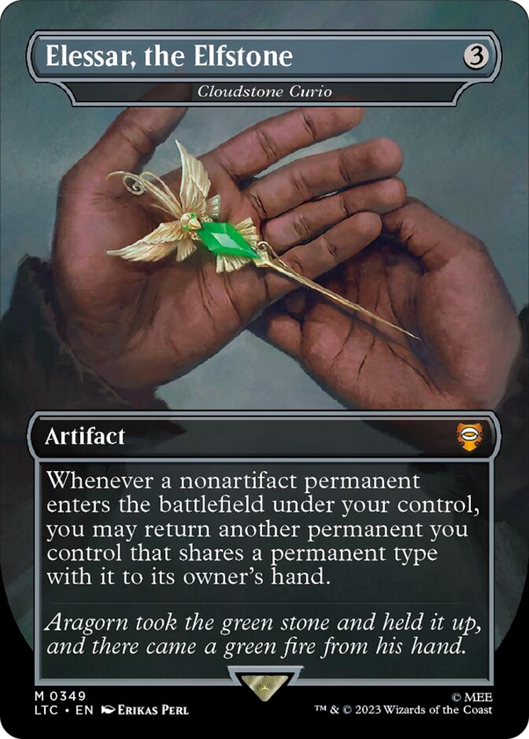 Elessar, the Elfstone - Cloudstone Curio (Surge Foil) [The Lord of the Rings: Tales of Middle-Earth Commander] | Good Games Morley