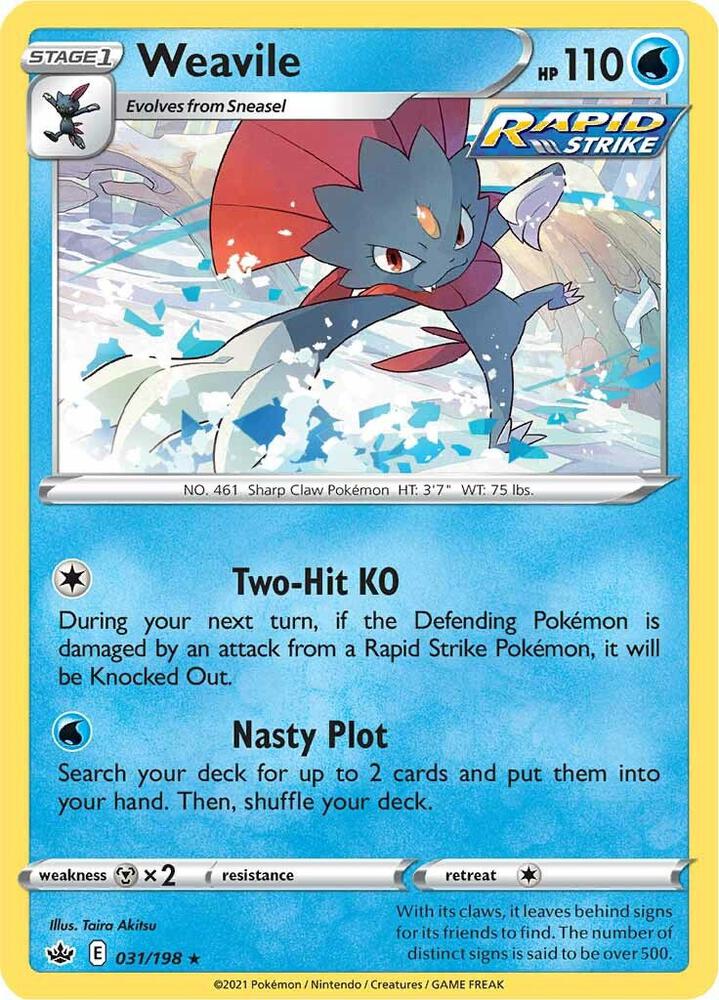 Weavile 031/198 (SWSH06: Chilling Reign)  - Holofoil | Good Games Morley
