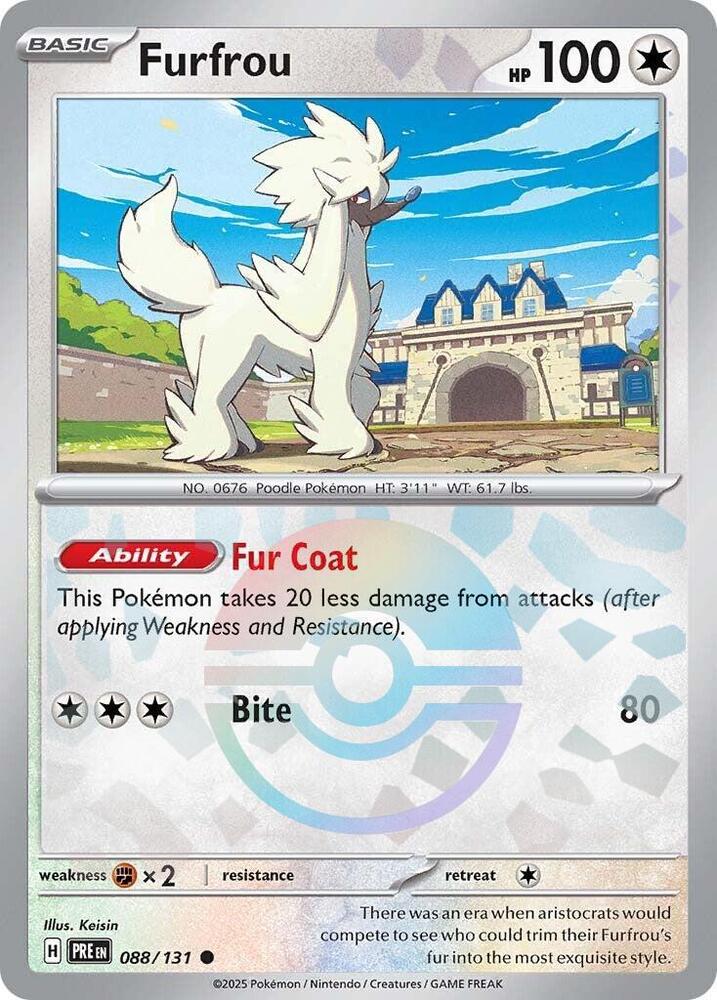 Furfrou (088/131) (Poke Ball Pattern) [Scarlet & Violet: Prismatic Evolutions] | Good Games Morley