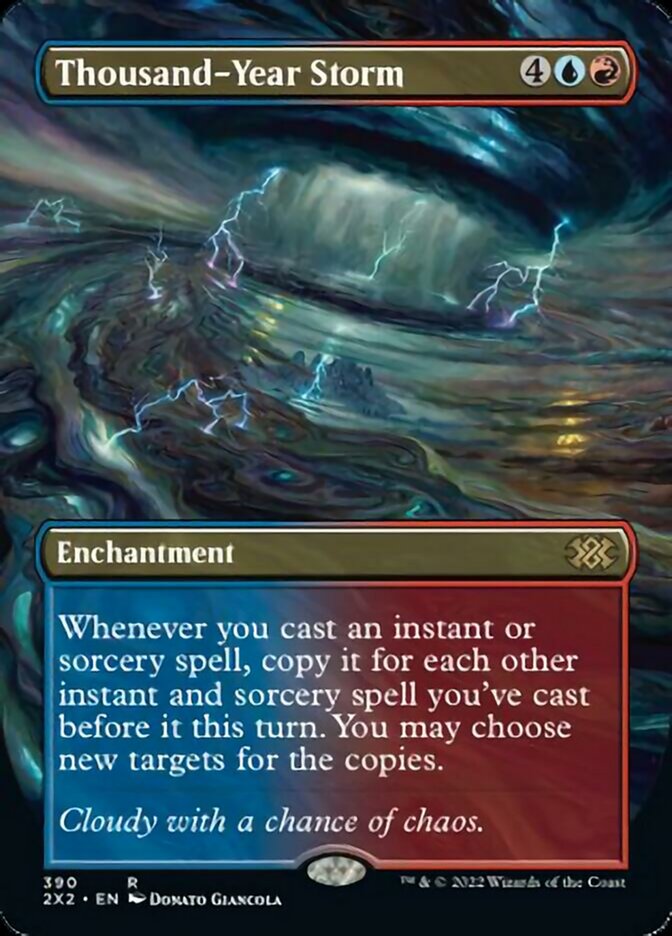 Thousand-Year Storm (Borderless Alternate Art) [Double Masters 2022] | Good Games Morley