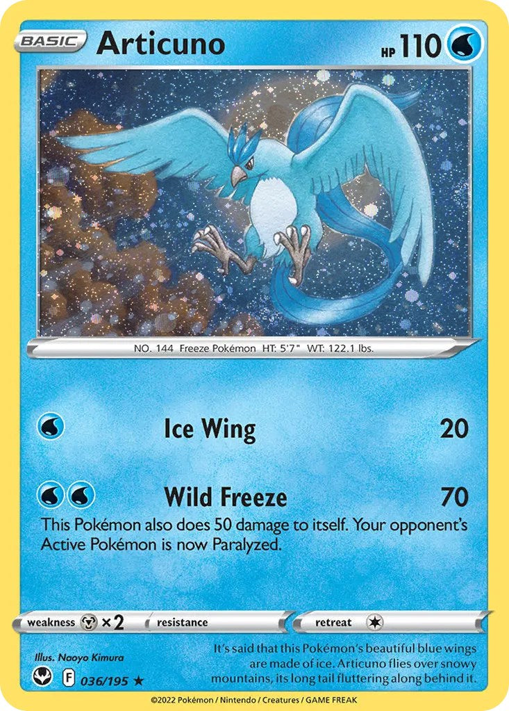 Articuno (036/195) (Cosmos Holo) [Sword & Shield: Base Set] | Good Games Morley