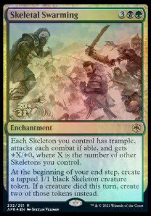 Skeletal Swarming [Dungeons & Dragons: Adventures in the Forgotten Realms Prerelease Promos] | Good Games Morley