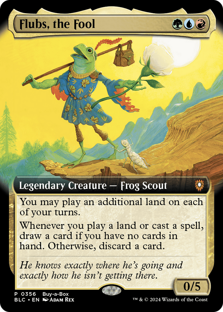 Flubs, the Fool (Buy-A-Box) (Extended Art) [Bloomburrow Promos] | Good Games Morley