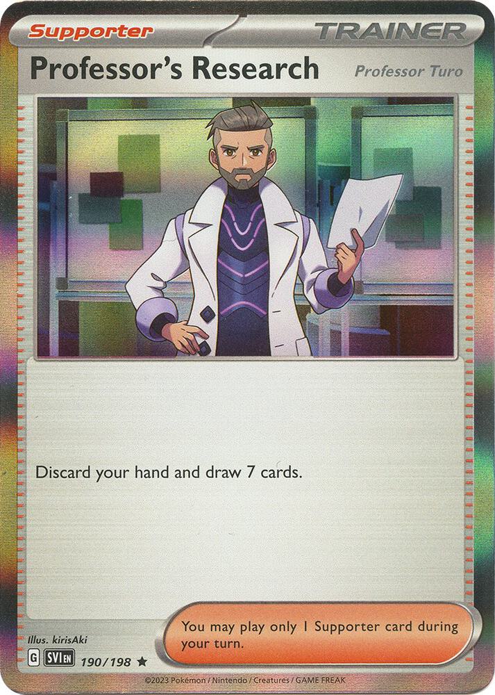Professors Research Professor Turo 190 198 190/198 (SV01: Scarlet & Violet Base Set)  - Holofoil | Good Games Morley