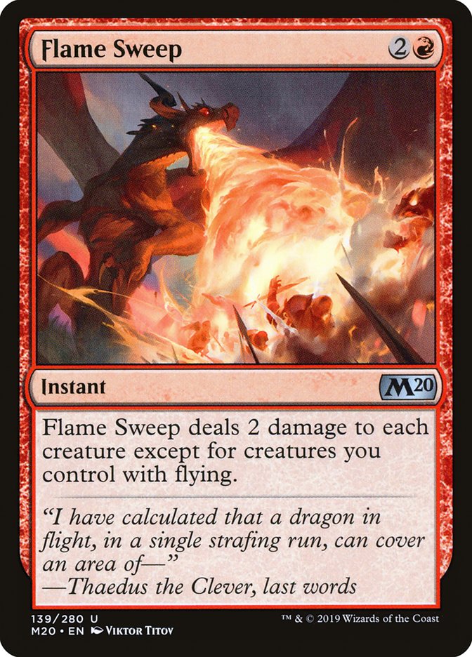 Flame Sweep 139/280 (Core Set 2020)  | Good Games Morley