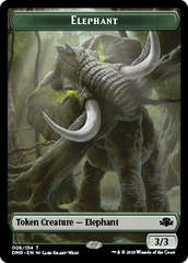 Elephant // Cat (003) Double-Sided Token [Dominaria Remastered Tokens] | Good Games Morley