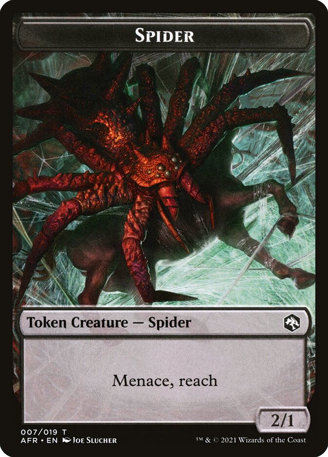 Spider // Guenhwyvar Double-Sided Token [Dungeons & Dragons: Adventures in the Forgotten Realms Tokens] | Good Games Morley