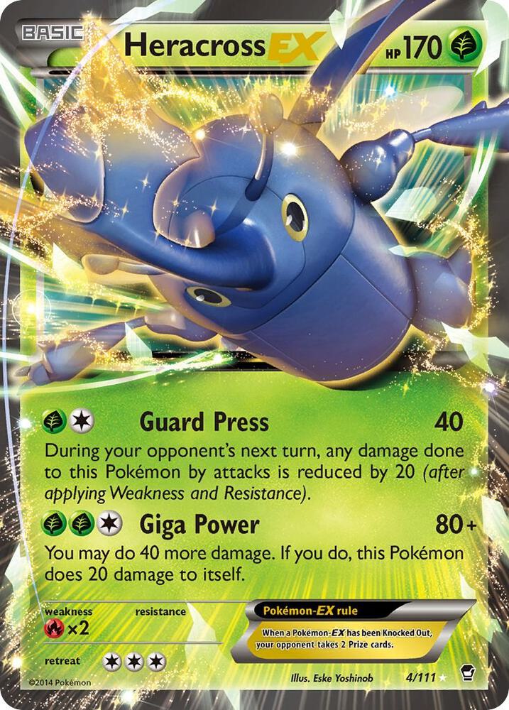 Heracross EX 4/111 (XY - Furious Fists)  - Holofoil | Good Games Morley