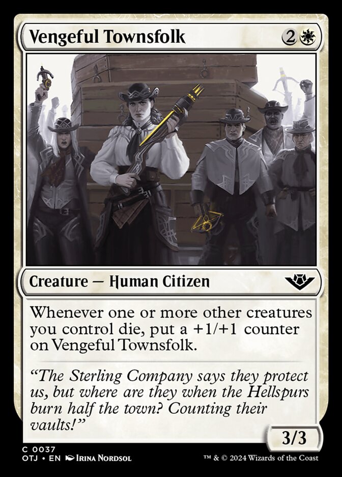 Vengeful Townsfolk 37/286 (Outlaws of Thunder Junction)  - Foil | Good Games Morley