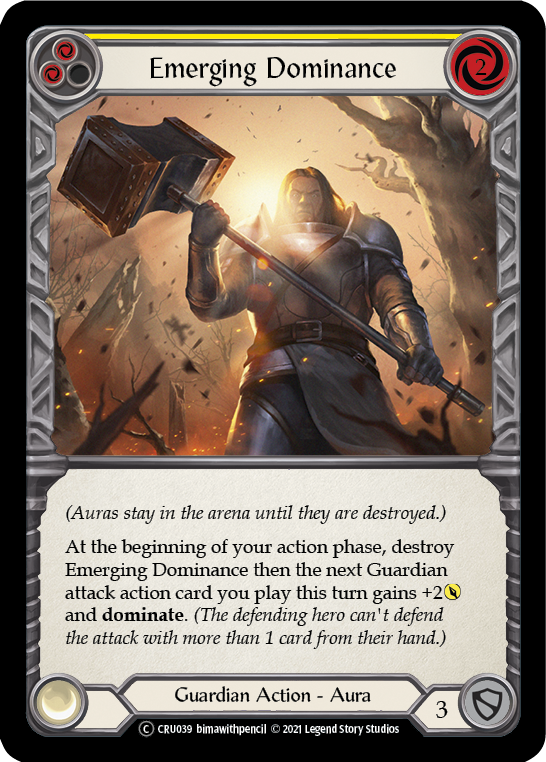 Emerging Dominance (Yellow) [U-CRU039] (Crucible of War Unlimited)  Unlimited Rainbow Foil | Good Games Morley